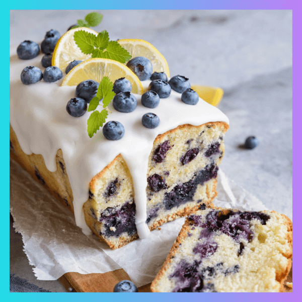Lemon Splash Blueberry Pound Cake